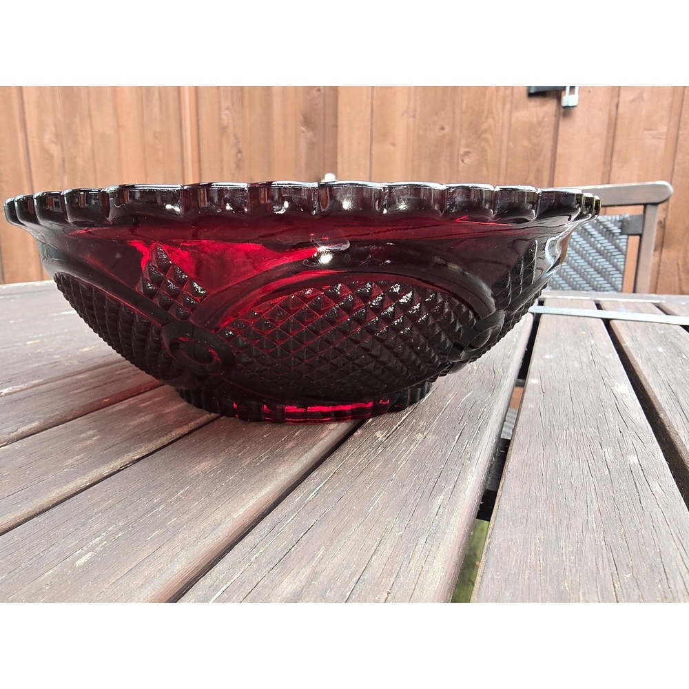 Vintage Avon‎ 1876 Cape Cod Ruby Punch Bowl